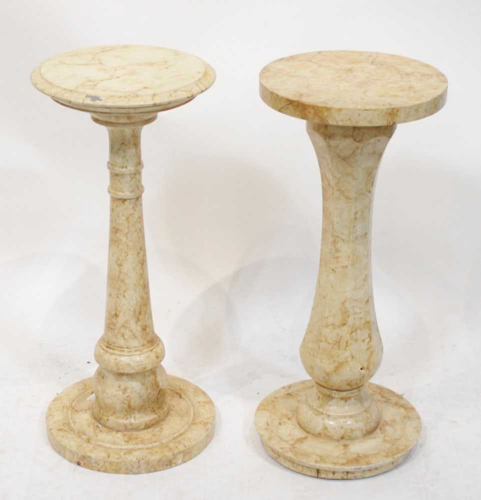 Two Wooden Pedestals, Angular and Round Column (1 of 1)