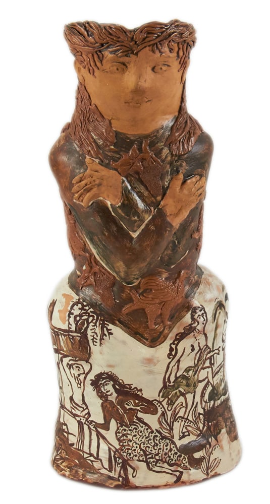 Jovita Laurusaite Studio Art Pottery Figural Vessel (1 of 7)