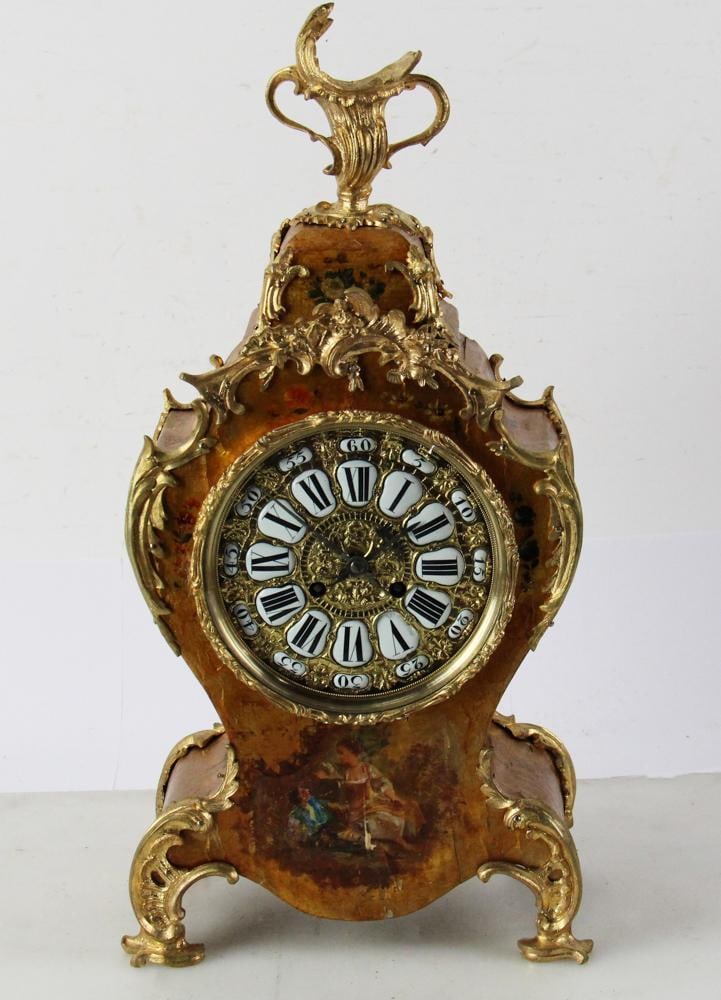 Late 19thC Vernis Martin Balloon-Shaped Clock (1 of 7)