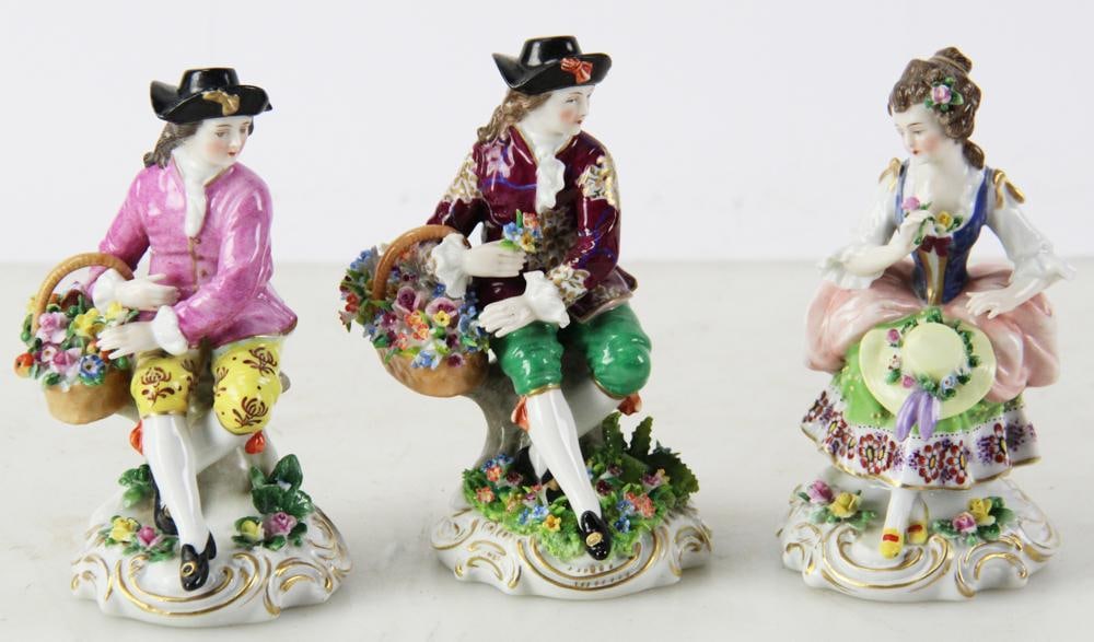 Set of 20thC German Sitzendorf Porcelain Figures (1 of 7)