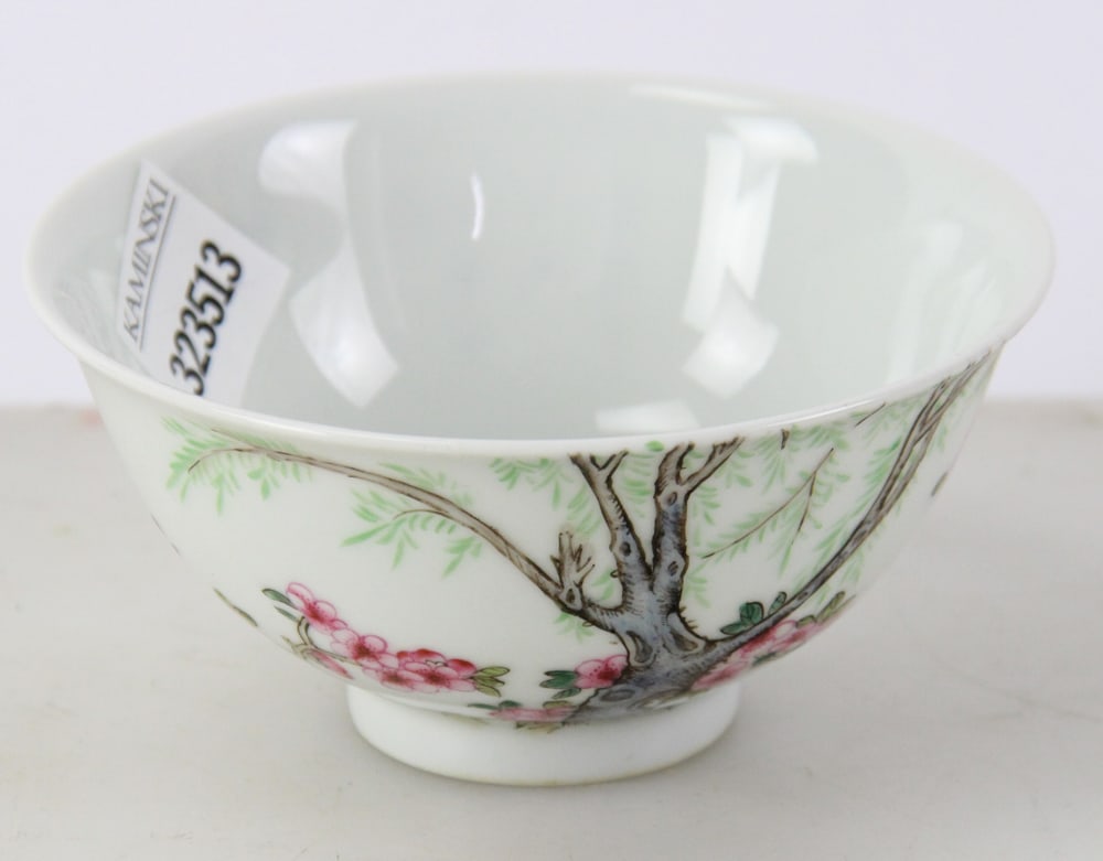 Chinese Ceramic Bowl with Birds and Trees (1 of 6)