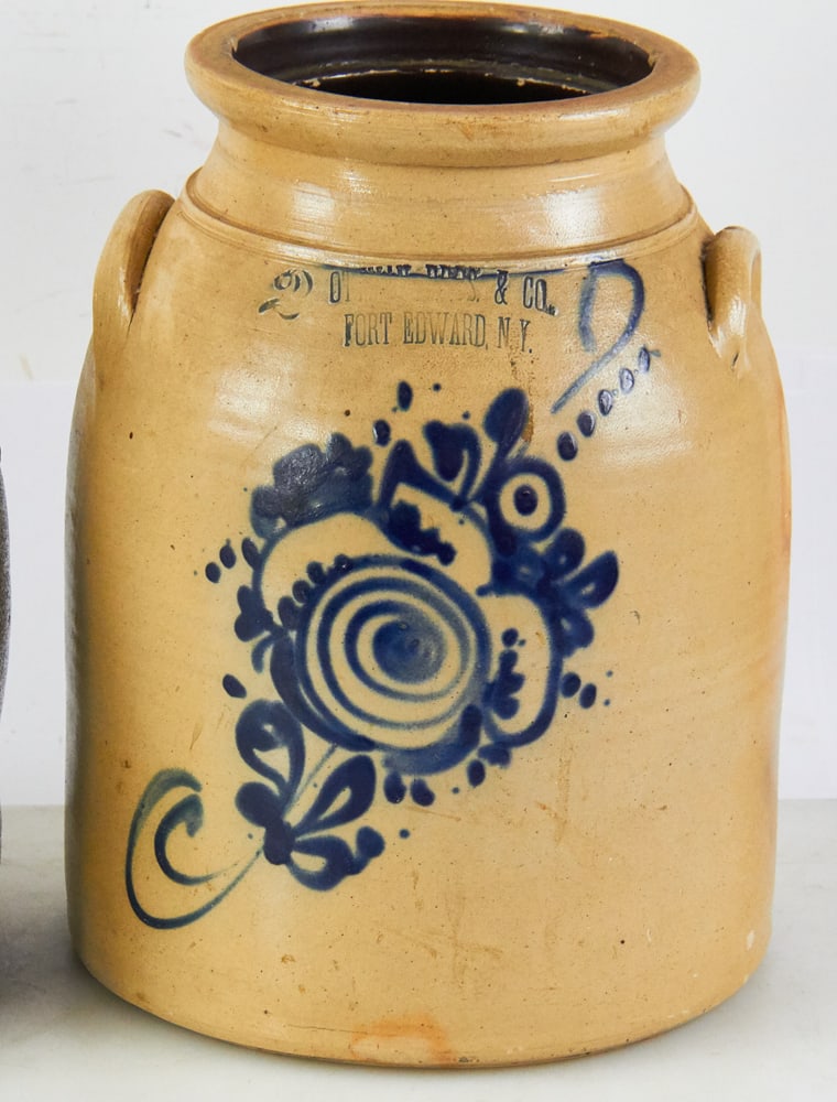 Two Salt-Glazed Stoneware Handled Crocks - 3