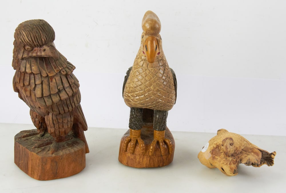 Three Carved Bird Figures (1 of 7)