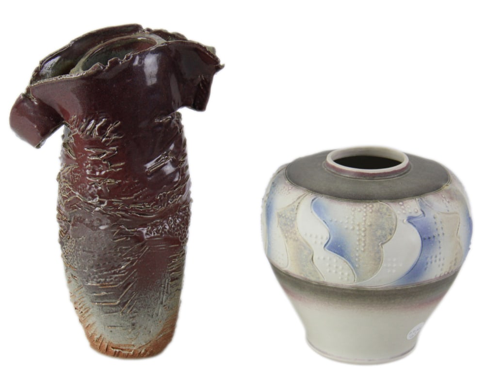 Two Studio Art Pottery Vessels, One by Christy Johnson (1 of 11)