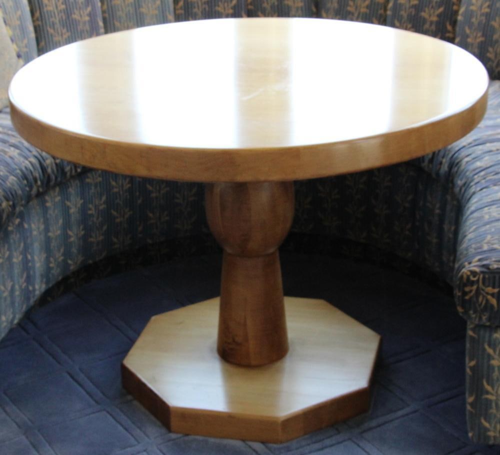 Round Cherry Table with Pedestal Base (1 of 6)