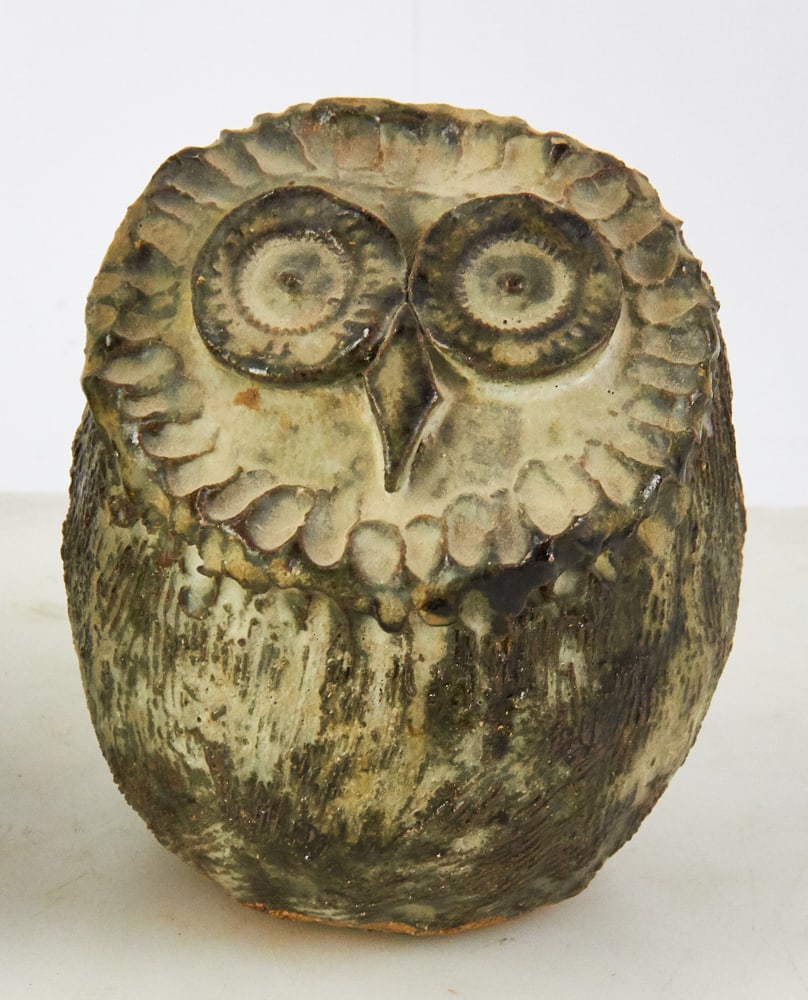 Two Studio Art Pottery Figural Owls - 3