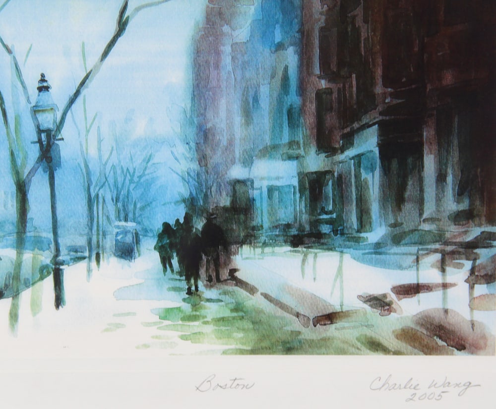 Charlie Wang, "Boston", Offset Lithograph - 2