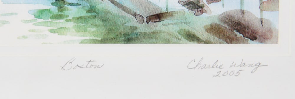 Charlie Wang, "Boston", Offset Lithograph - 4