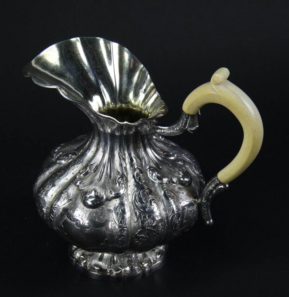 French Repousse Silver Set - 4