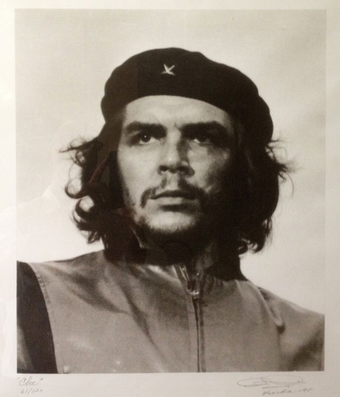 Korda, "Guerrillero Heroico", Photolighograh: Alberto Korda, (Cuban 1928-2011), photolithograph, "Guerrillero Heroico" or "Heroic Warrior", of Che Guevara, circa 1961, printed 1995, numbered "61/120", 21 1/2"h x 18 1/2w, 27"h x 24"w (frame).
