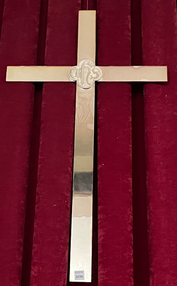 Polished Brass Wall Cross - 3