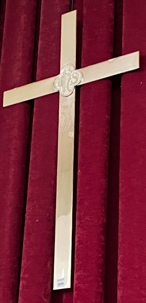 Polished Brass Wall Cross - 4