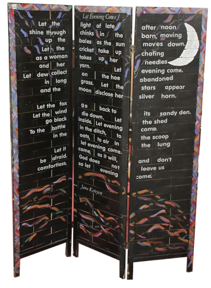 Folding Screen: Folding screen. Provenance: The Second Congregational Church of Beverly, Massachusetts. PLEASE NOTE: Item to be picked up on location at the Second Congregational Church, 35 Conant St., Beverly, MA