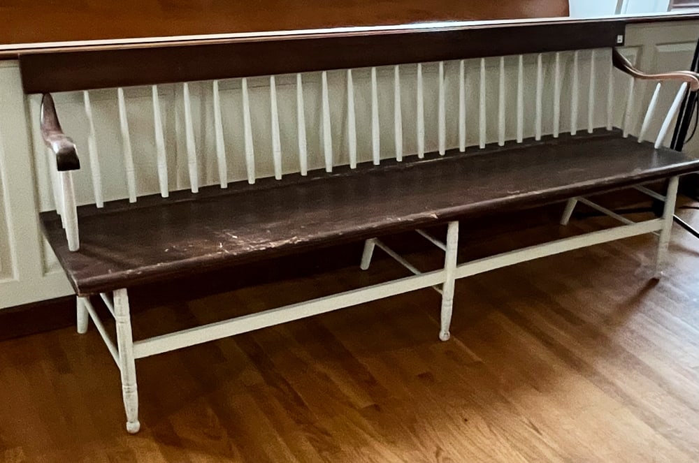 Deacon's Bench, Enameled Pine Frame - 2
