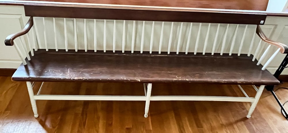 Deacon's Bench, Enameled Pine Frame - 3