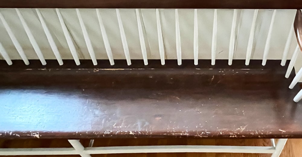 Deacon's Bench, Enameled Pine Frame - 4