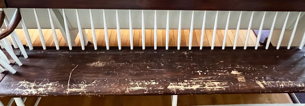 Deacon's Bench, Enameled Pine Frame - 3