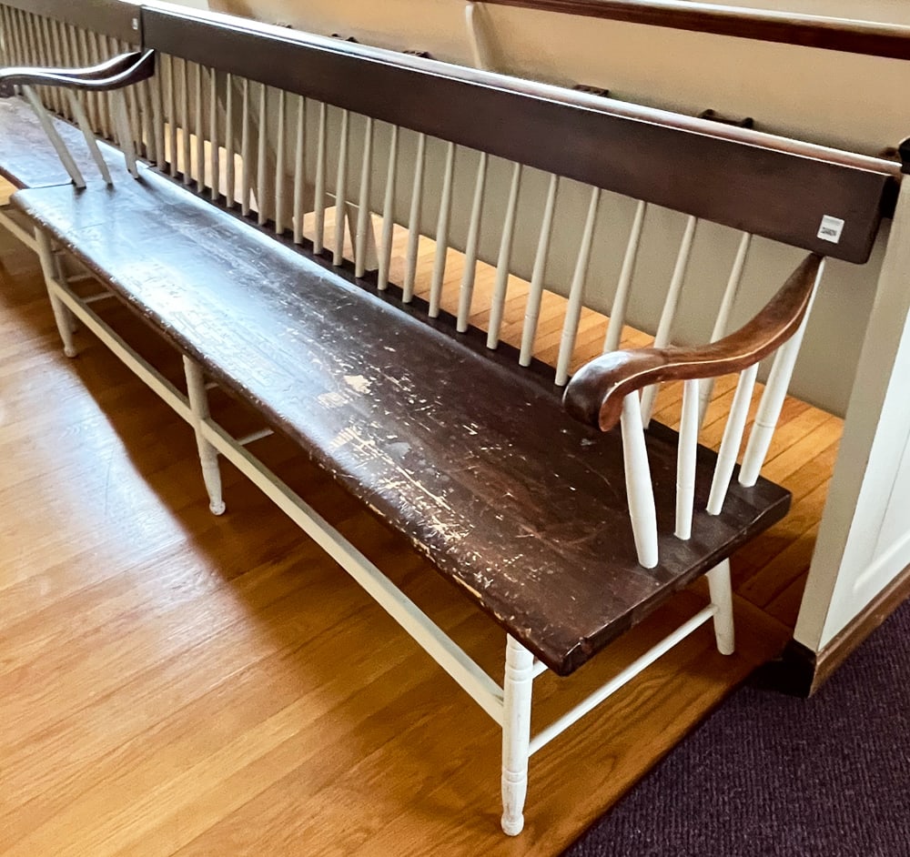 Deacon's Bench, Enameled Pine Frame - 4