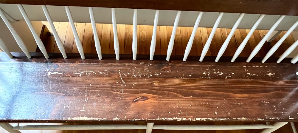 Deacon's Bench, Enameled Pine Frame - 4