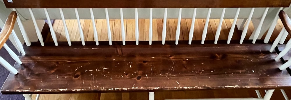 Deacon's Bench, Enameled Pine Frame - 4