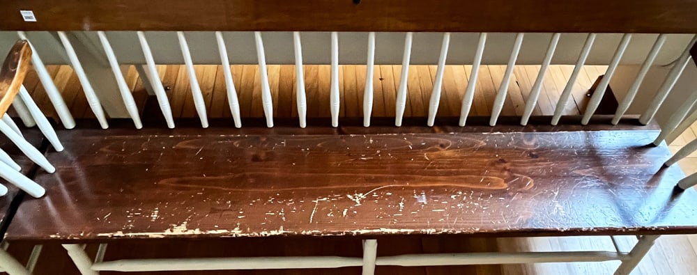 Deacon's Bench, Enameled Pine Frame - 3