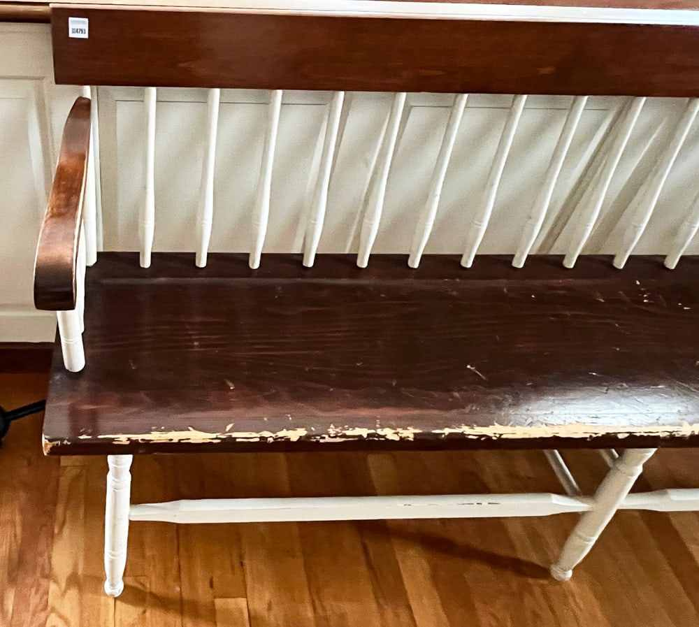 Deacon's Bench, Enameled Pine Frame - 3