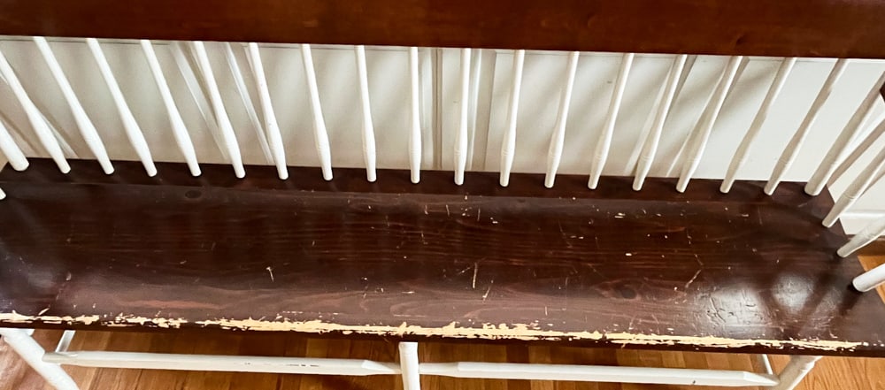 Deacon's Bench, Enameled Pine Frame - 4