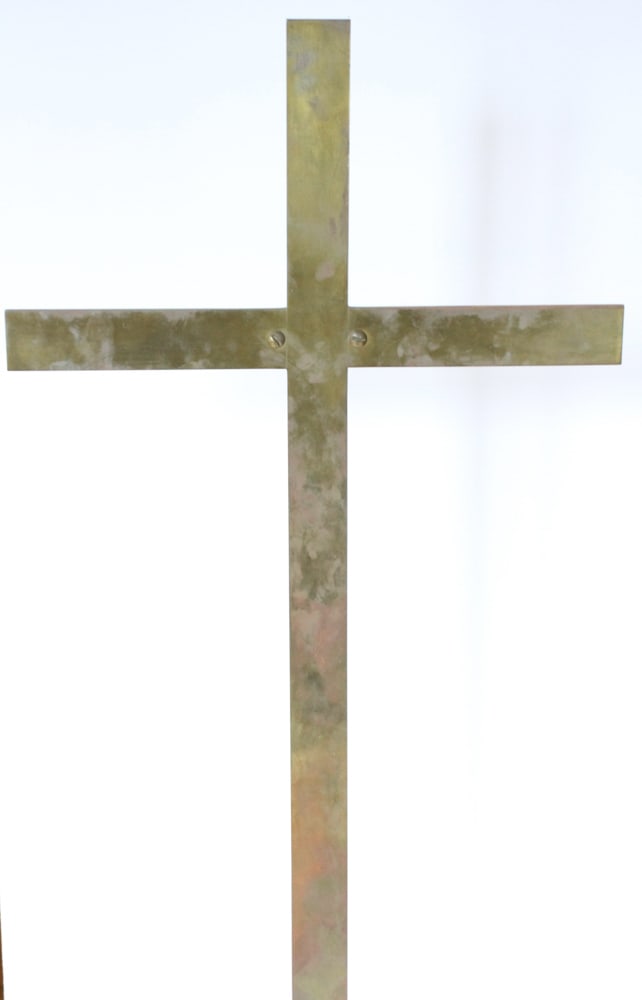 Altar Cross with Hexagonal Brass Base - 6