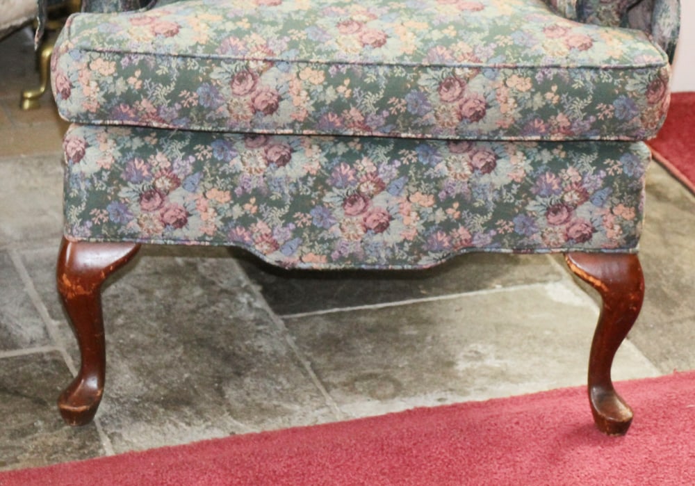 Two Upholstered Wing-back Chairs - 4