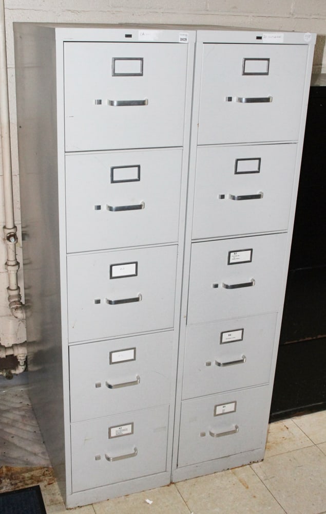 Laminate Table, Five-Drawer Files - 2