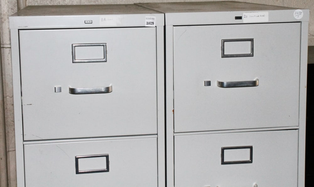 Laminate Table, Five-Drawer Files - 3