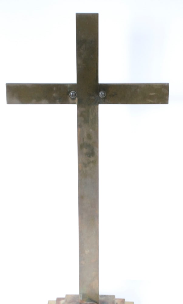 Brass Cross on Stand - 2
