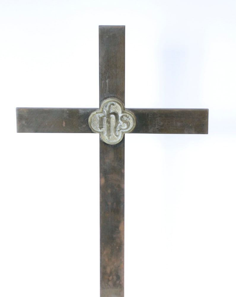 Brass Cross on Stand - 5