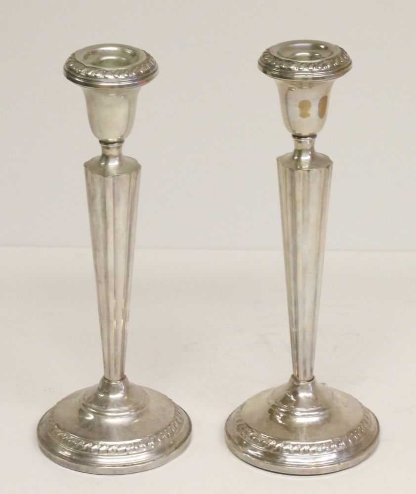 Two Columbia Sterling Weighted Candlesticks (1 of 7)