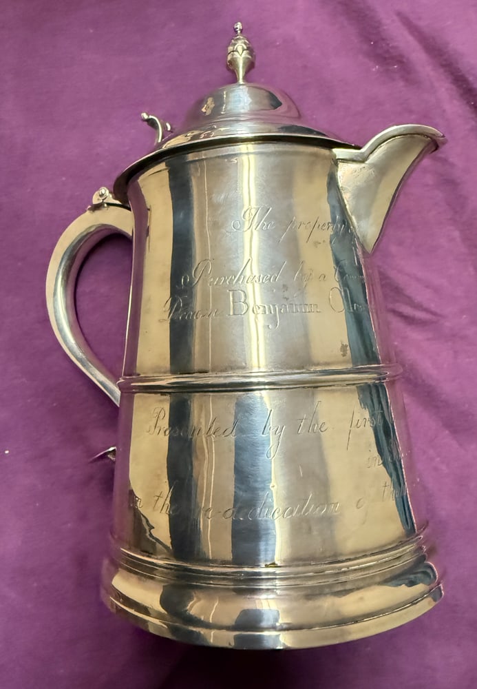 Silver Ribbed Flagon, 1797, Stamped "Revere" (1 of 8)