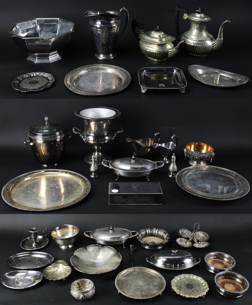 Large Collection of Silverplate Hollowware (1 of 20)