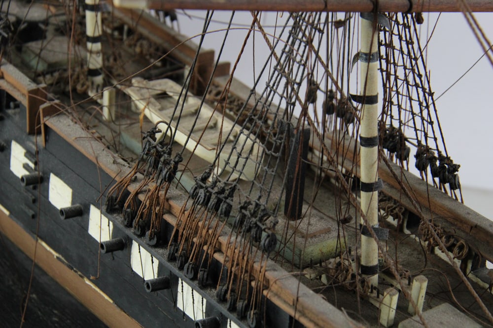 USS Constitution Wooden Model - 9