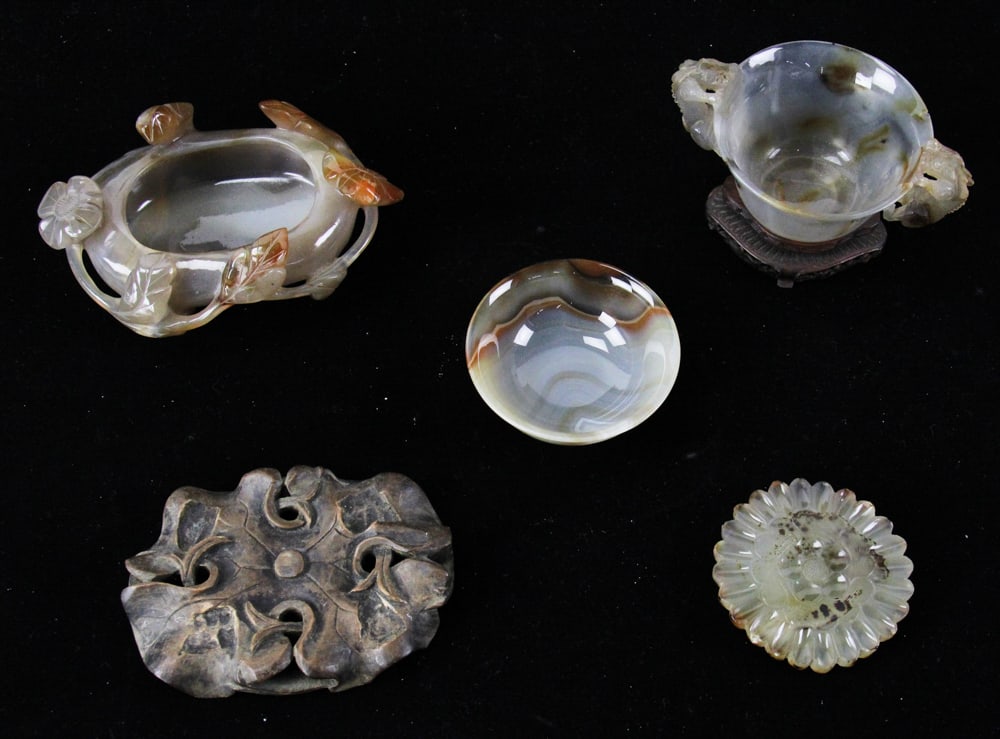 Carved Agate Pieces - 7