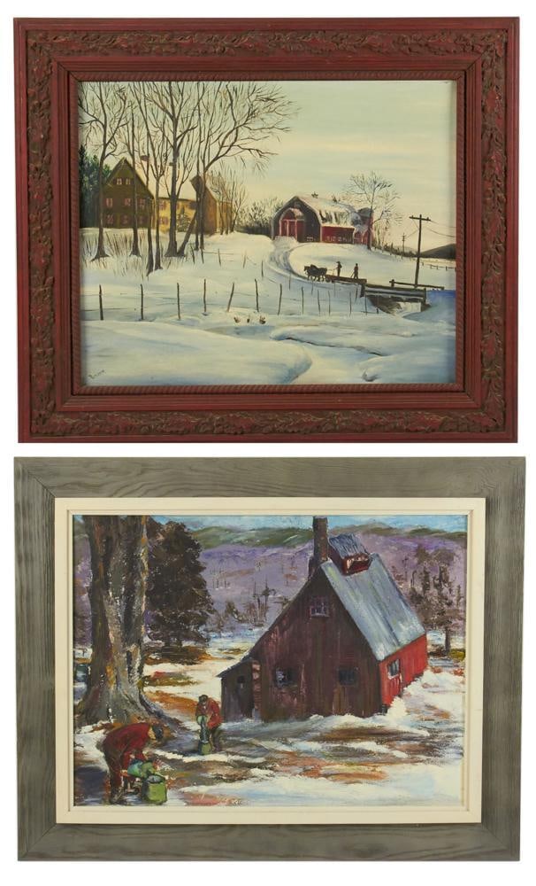 Two Artworks, Sugaring, Vermont, Winter Scene (1 of 14)