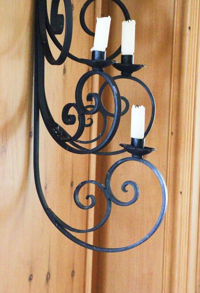 Wrought Iron Wall Candelabrum - 6