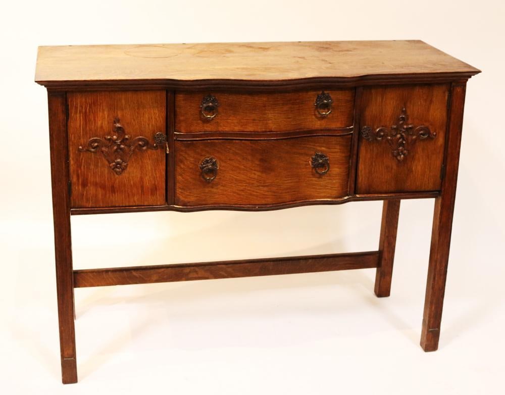 Antique Carved Oak Server (1 of 7)