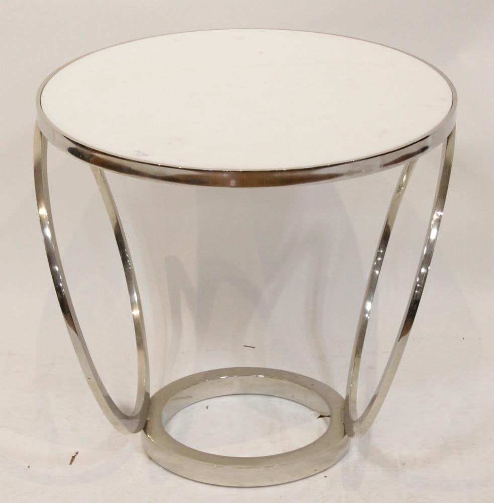 Turquoise Lamp, Metal End Table - 10