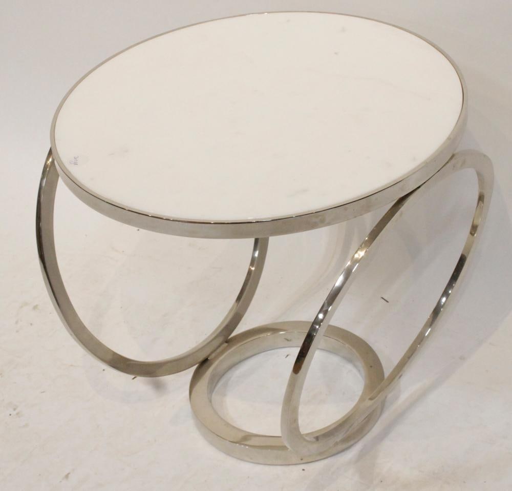 Turquoise Lamp, Metal End Table - 12