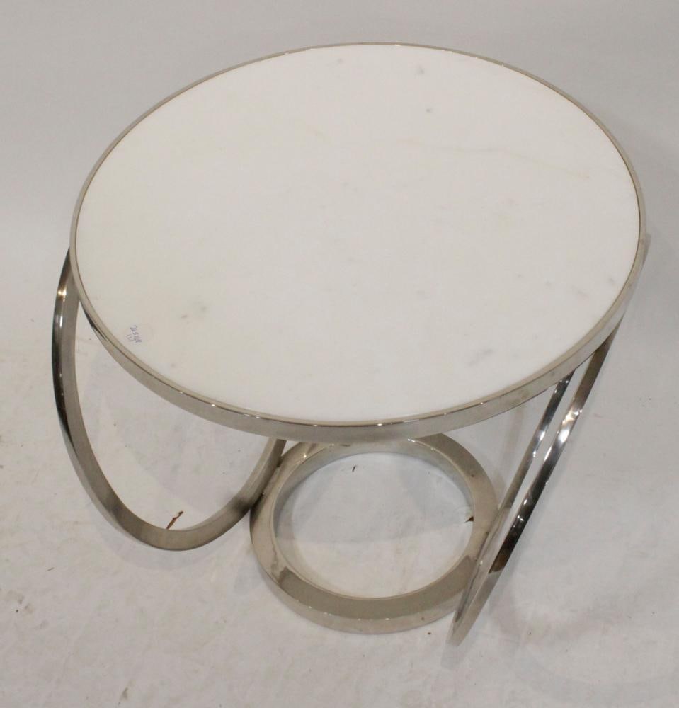 Turquoise Lamp, Metal End Table - 14