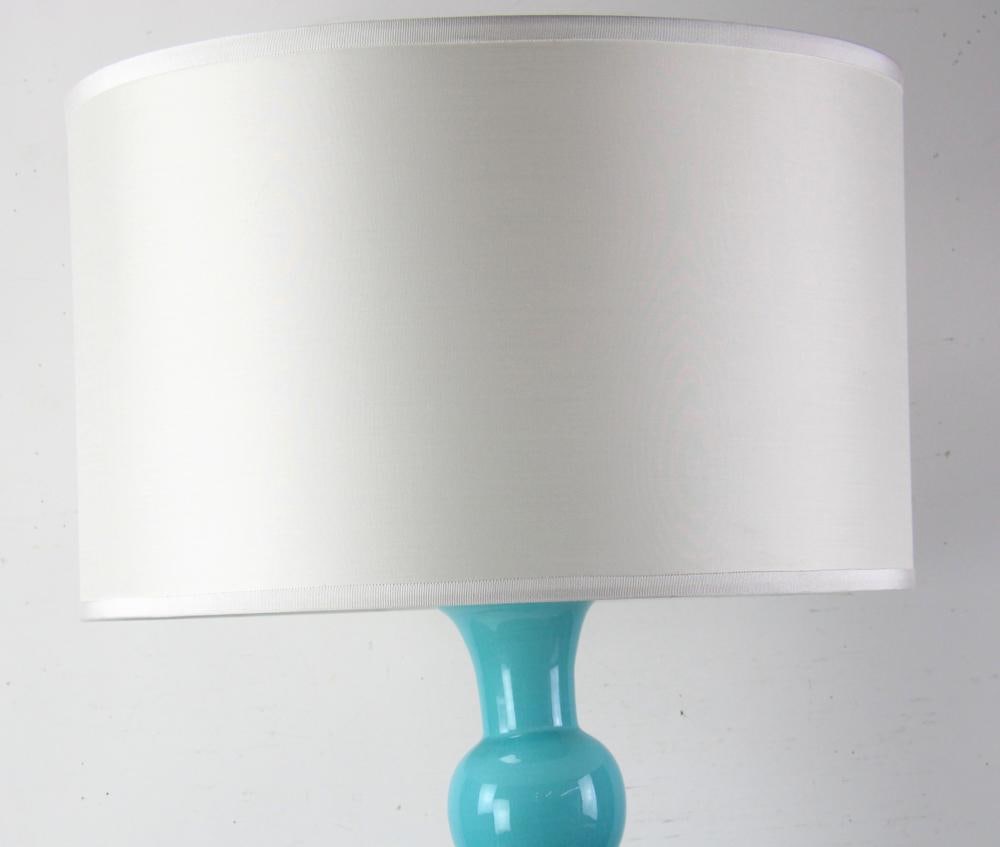 Turquoise Lamp, Metal End Table - 2