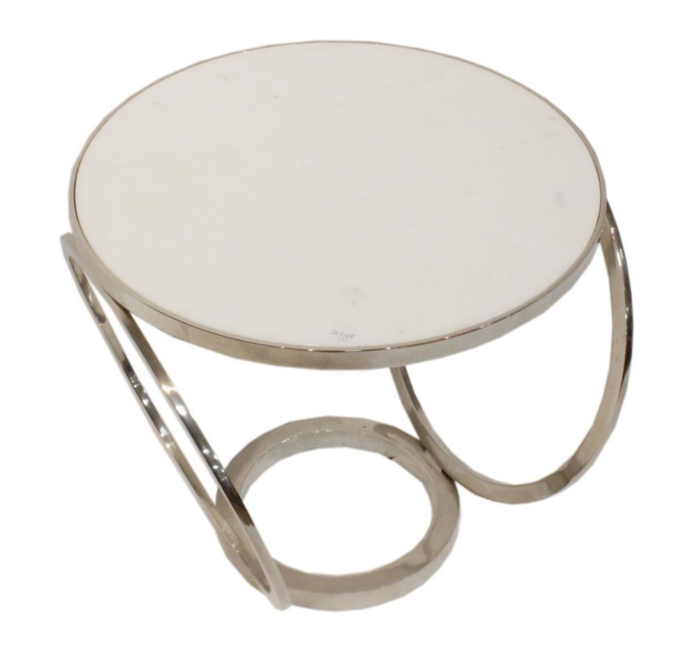 Turquoise Lamp, Metal End Table - 9