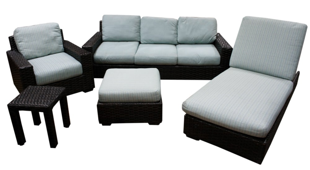 Patio Furniture Chaise, Sofa, Table, Chair, Ottoman (1 of 13)