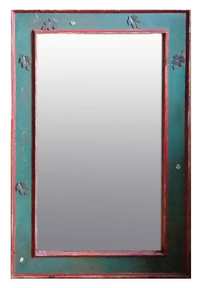 Italian Painted Mirror: Italian painted mirror, 54" x 34". PLEASE NOTE: This lot is not from the Second Congregational Church of Beverly.