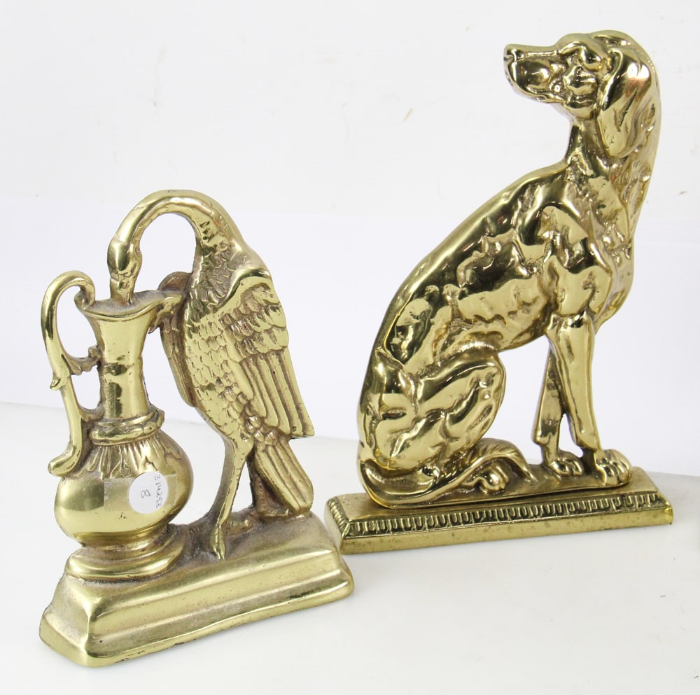 Brass Items, Candlesticks, Doorstops, Buckets, etc. - 7