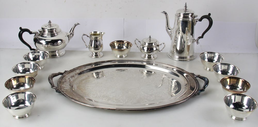 Webster Wilcox Oneida Tea / Coffee Set, Small Bowls (1 of 16)